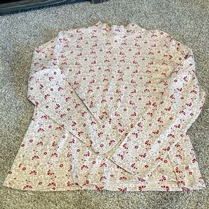 Croft $ Barrow tan/red high neck top, size medium